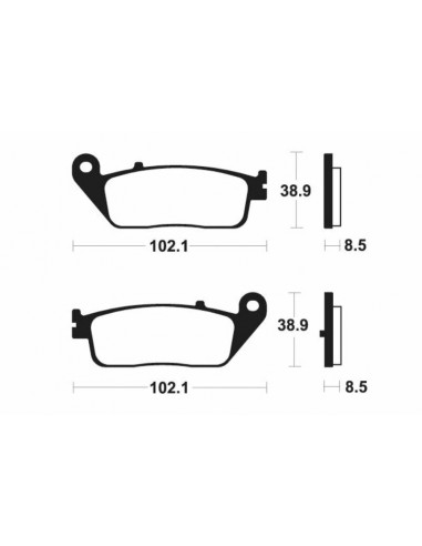 Plaquettes de frein TECNIUM Maxi Scooter métal fritté - MSS383 Plaquettes de frein TECNIUM Maxi Scooter métal fritté - MSS383