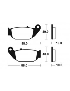 Plaquettes de frein TECNIUM route organique - MA415 2