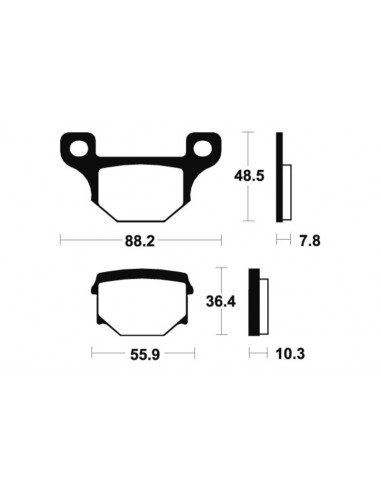 Plaquettes de frein TECNIUM route organique - MA85 Plaquettes de frein TECNIUM route organique - MA85