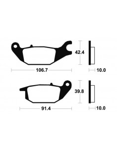 Plaquettes de frein TECNIUM route organique - MA284 2