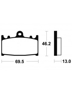 Plaquettes de frein TECNIUM route organique - MA289 2