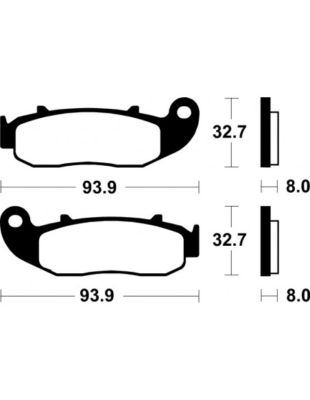 Plaquettes de frein TECNIUM route organique - MA426