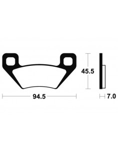 Plaquettes de frein TECNIUM Racing MX/Quad métal fritté - MOR322 2