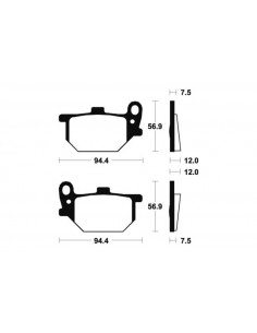 Plaquettes de frein TECNIUM route organique - MA45 2