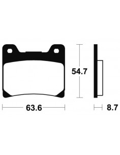 Plaquettes de frein TECNIUM Performance métal fritté - MF55 2
