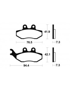 Plaquettes de frein TECNIUM route organique - MA274 2