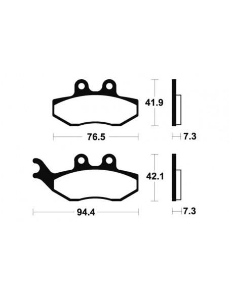 Plaquettes de frein TECNIUM route organique - MA274