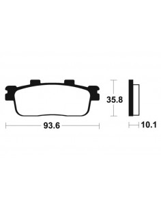 Plaquettes de frein TECNIUM Scooter organique - ME347 2