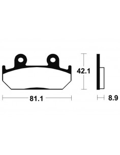 Plaquettes de frein TECNIUM Performance métal fritté - MF93 2