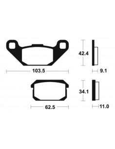 Plaquettes de frein TECNIUM MX/Quad métal fritté - MO348 2