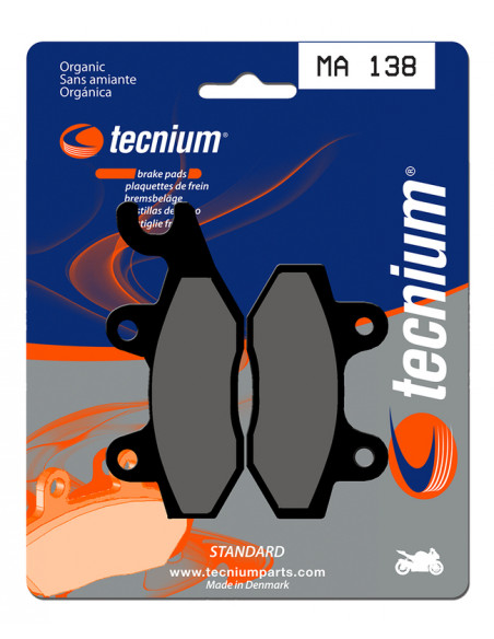 Plaquettes de frein TECNIUM route organique - MA138