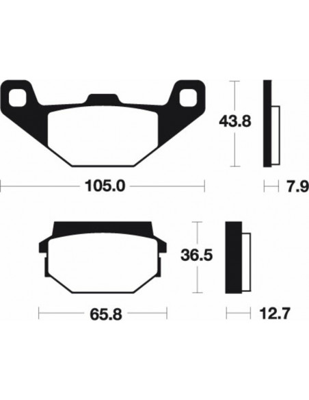 Plaquettes de frein TECNIUM Scooter organique - ME245