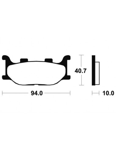 Plaquettes de frein TECNIUM Scooter organique - ME191