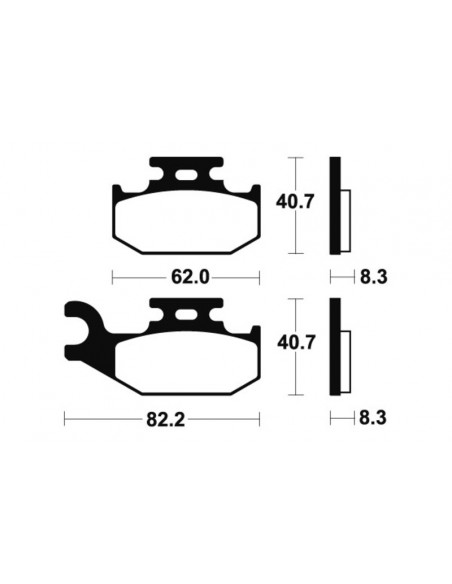 Plaquettes de frein TECNIUM MX/Quad métal fritté - MO336