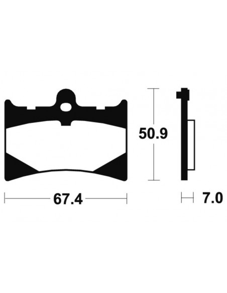 Plaquettes de frein TECNIUM route organique - MA101