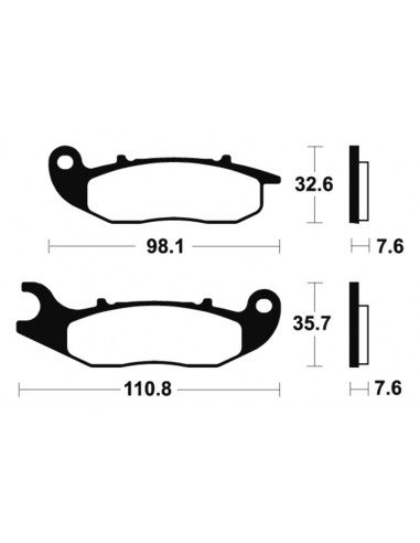 Plaquettes de frein TECNIUM MX/Quad métal fritté - MO359