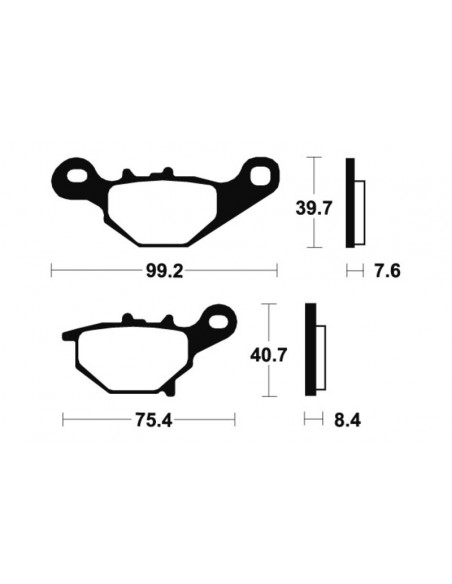 Plaquettes de frein TECNIUM Racing MX/Quad métal fritté - MOR320