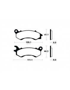 Plaquettes de frein TECNIUM Maxi Scooter métal fritté - MSS373 2