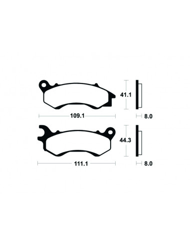Plaquettes de frein TECNIUM Maxi Scooter métal fritté - MSS373