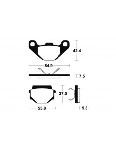 Plaquettes de frein TECNIUM MX/Quad métal fritté - MO192 2