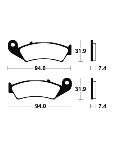 Plaquettes de frein TECNIUM MX/Quad métal fritté - MO103