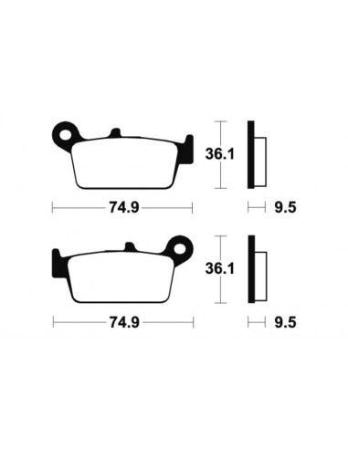 Plaquettes de frein TECNIUM MX/Quad métal fritté - MO104