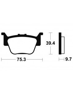 Plaquettes de frein TECNIUM MX/Quad métal fritté - MO313 2