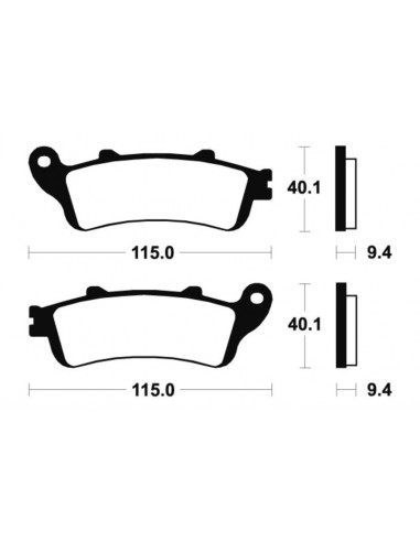 Plaquettes de frein TECNIUM Scooter organique - ME222