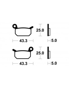 Plaquettes de frein TECNIUM MX/Quad métal fritté - MO294 2