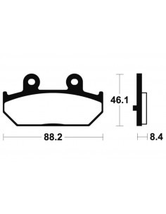 Plaquettes de frein TECNIUM Maxi Scooter métal fritté - MSS304 2