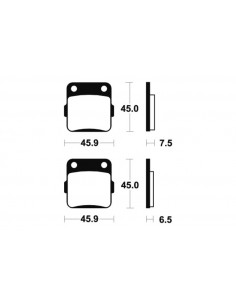 Plaquettes de frein TECNIUM MX/Quad métal fritté - MO62 2