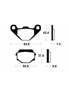 Plaquettes de frein TECNIUM MX/Quad métal fritté - MO86 2