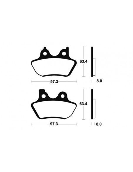 Plaquettes de frein TECNIUM Performance métal fritté - MR326