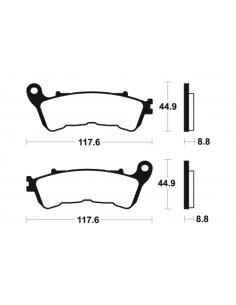 Plaquettes de frein TECNIUM Performance métal fritté - MR328 2