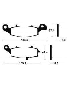 Plaquettes de frein TECNIUM Performance métal fritté - MF205 2