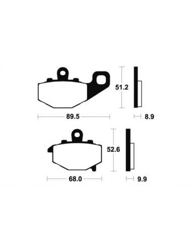 Plaquettes de frein TECNIUM Performance métal fritté - MR187