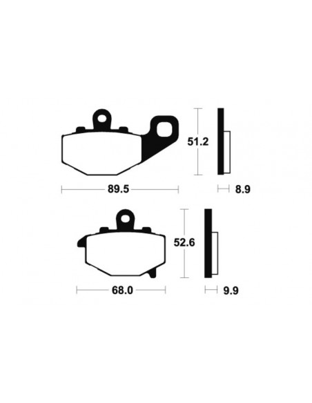 Plaquettes de frein TECNIUM Performance métal fritté - MR187