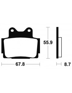 Plaquettes de frein TECNIUM Performance métal fritté - MR70 2