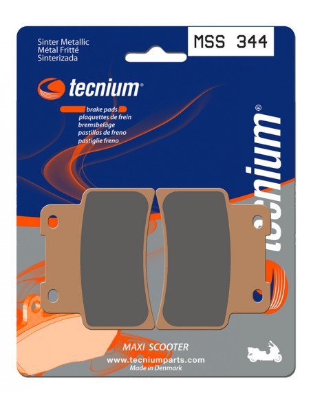 Plaquettes de frein TECNIUM Maxi Scooter métal fritté - MSS344