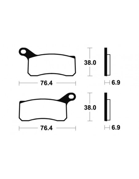 Plaquettes de frein TECNIUM Racing MX/Quad métal fritté - MOR366