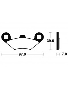 Plaquettes de frein TECNIUM MX/Quad métal fritté - MO216 2