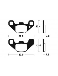 Plaquettes de frein TECNIUM MX/Quad métal fritté - MO405 2