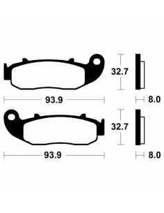 Plaquettes de frein TECNIUM Scooter organique - ME426 2