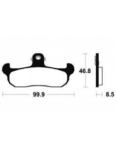 Plaquettes de frein TECNIUM MX/Quad métal fritté - MO108 2