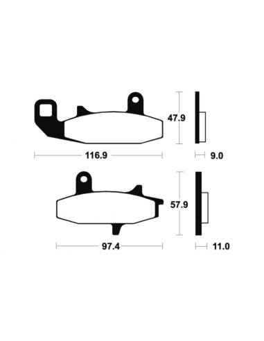 Plaquettes de frein TECNIUM route organique - MA126