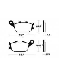 Plaquettes de frein TECNIUM Scooter organique - ME253 2
