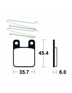 Plaquettes de frein TECNIUM Scooter organique - ME319 2