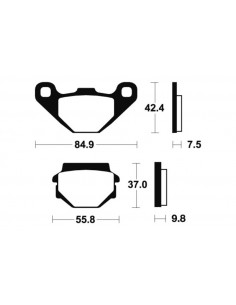 Plaquettes de frein TECNIUM MX/Quad métal fritté - MO46 2