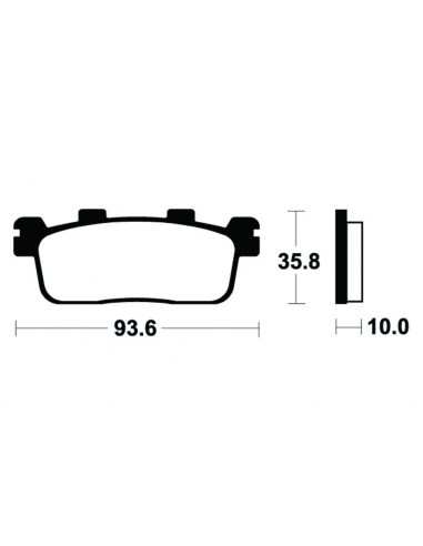 Plaquettes de frein TECNIUM Scooter organique - ME363