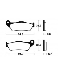 Plaquettes de frein TECNIUM route organique - MA242 2